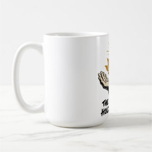 Caneca de Café Zen Lotus Dourado de Mãos Abertas