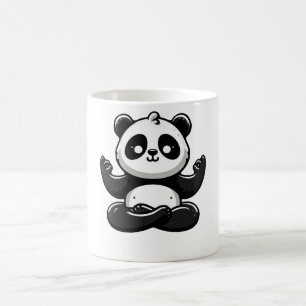 Caneca De Café Zen Meditando Panda - Dose Bela Meditação Animal