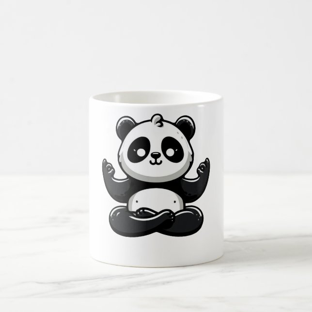 Caneca De Café Zen Meditando Panda - Dose Bela Meditação Animal (Centro)