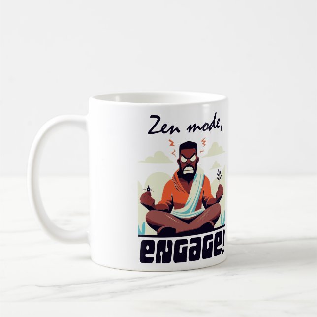 Caneca De Café Zen Mode, Engage! ⚡ Adultação é uma falha (Esquerda)