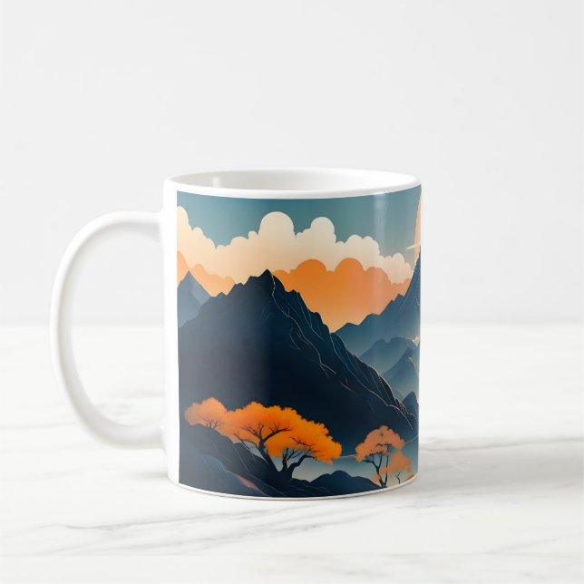 Caneca De Café Zen Mountain Sunrise (Esquerda)