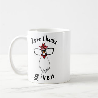 Caneca De Café Zero Cluques Dados Galinheiro Engraçado Fazendeiro