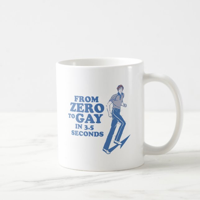 CANECA DE CAFÉ ZERO PARA GAY EM 3 SEGUNDOS (Direita)