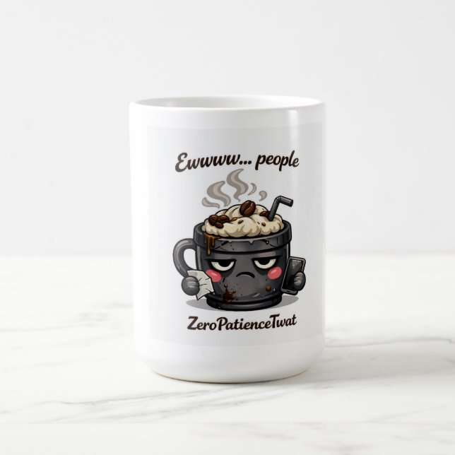 Caneca De Café ZeroPatienceTwat (Centro)