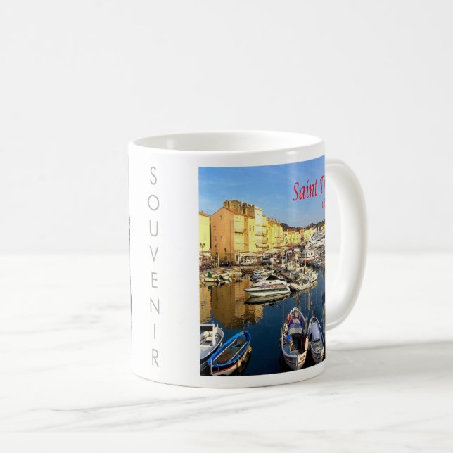 Caneca De Café zFR078 SANTO TROPEZ French Riviera, França, (Frente Esquerda)