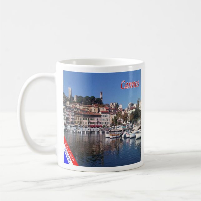 Caneca De Café zFR151 CANNES, Riviera francesa, França, (Esquerda)