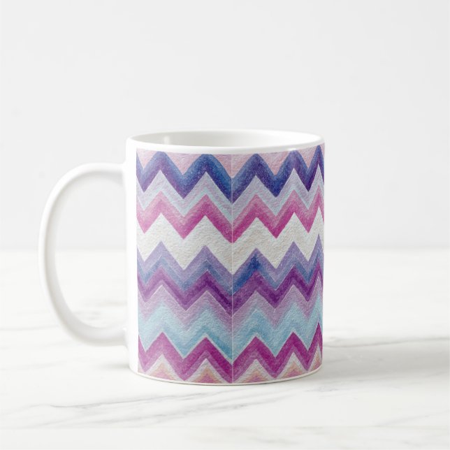 Caneca De Café Zig Zag Pastel Multicolorido (Esquerda)