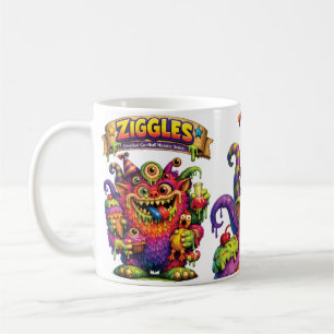 Caneca De Café Ziggles da Série Monstros da Travessura