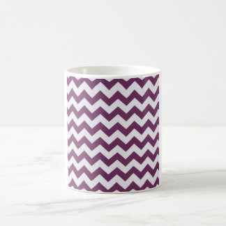 Caneca De Café Zigue-zague Branco Texturizado – Chevron Roxo Amei