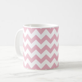 Caneca De Café Zigzag Rosa, Chevron Rosa, Padrão Geométrico