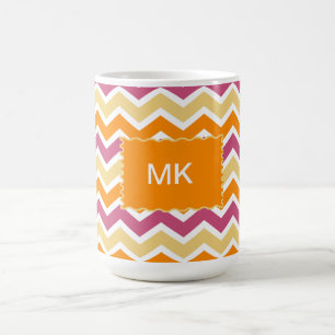 Caneca De Café ZigZag tribal vibrante