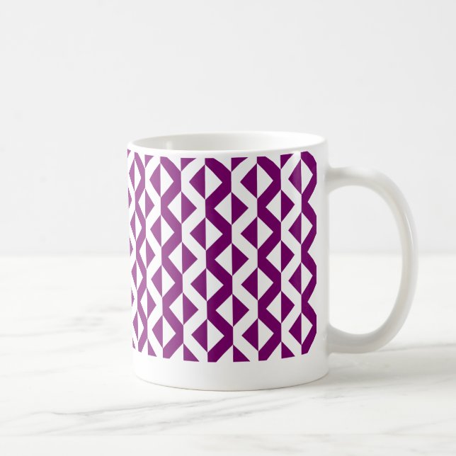 Caneca De Café ZigZags Alternativas - Plum e Branco (Direita)