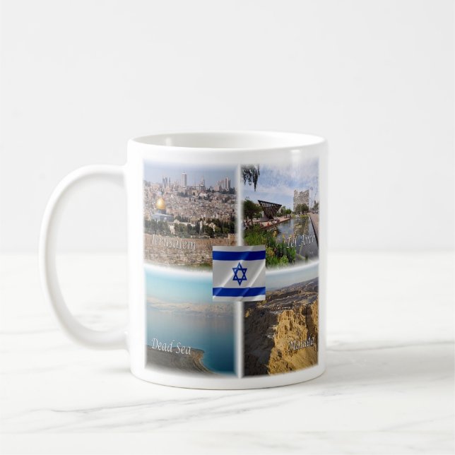 Caneca De Café zIL006 TEL AVIV JERUSALEM, Israel, (Esquerda)