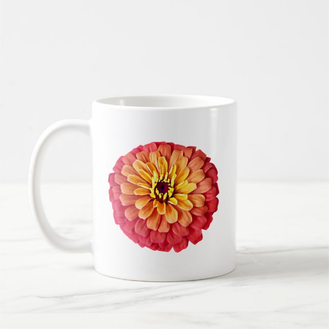 Caneca De Café Zinnia em tons de laranja (Esquerda)