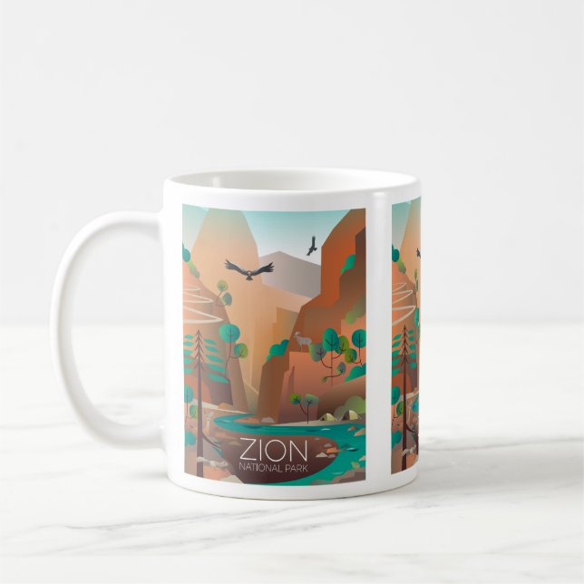 Caneca De Café Zion National Park Mug (Esquerda)
