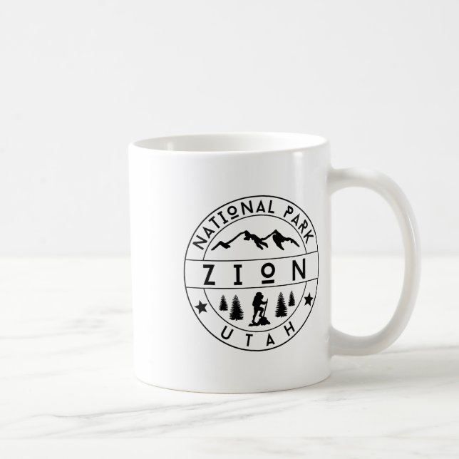 Caneca De Café Zion National Park Utah Hiker Nature Hiking Outdoo (Direita)