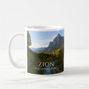 Caneca De Café Zion National Park, Watchman Peak, Virgin River