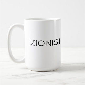 Caneca De Café Zionist text design