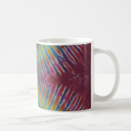 Caneca De Café Zipper V-Pattern Tie Dye Stripes
