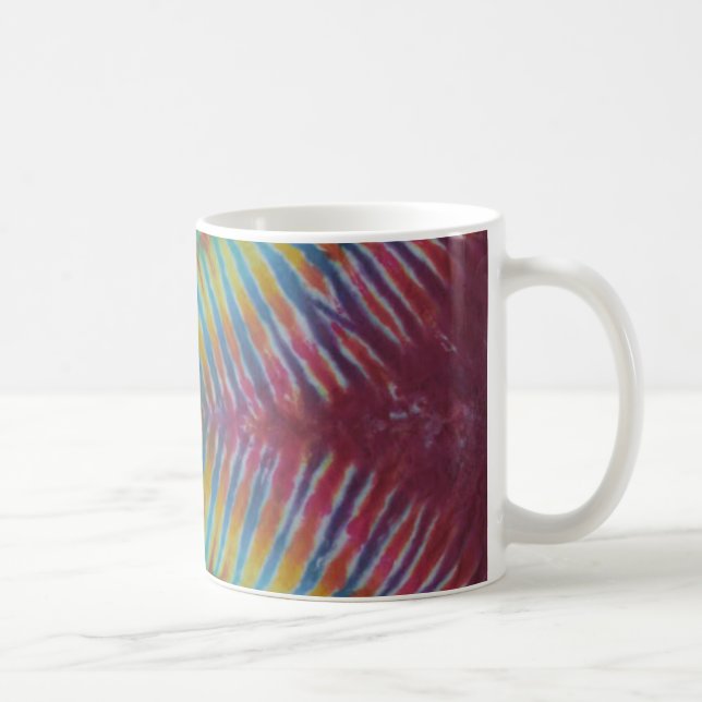 Caneca De Café Zipper V-Pattern Tie Dye Stripes (Direita)