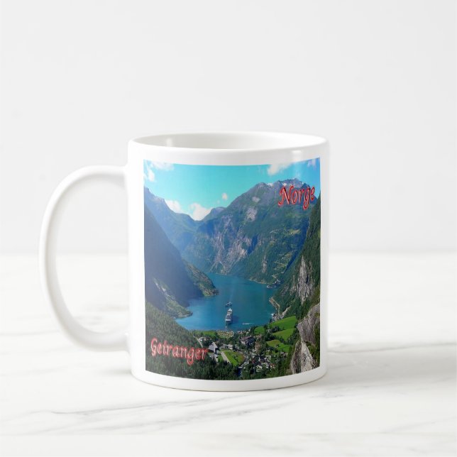Caneca De Café zNO005 GEIRANGER, Noruega, Europa, (Esquerda)