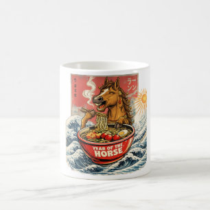 Caneca De Café Zodíaco Ano Novo Chinês do Cavalo 2026 Ramen