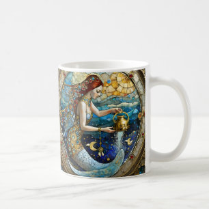 Caneca De Café Zodíaco - Aquário A Sereia Da Água