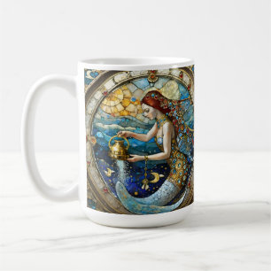 Caneca De Café Zodíaco - Aquário O Portador de Água Sereia