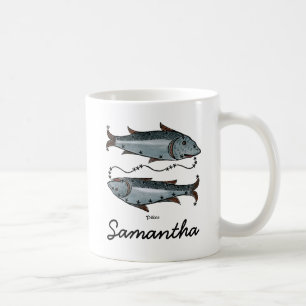 Caneca De Café Zodíaco: Peixes na cor