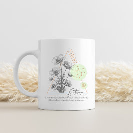Caneca De Café Zodíaco Virgem Botão-de-ouro Constelação Astrologi