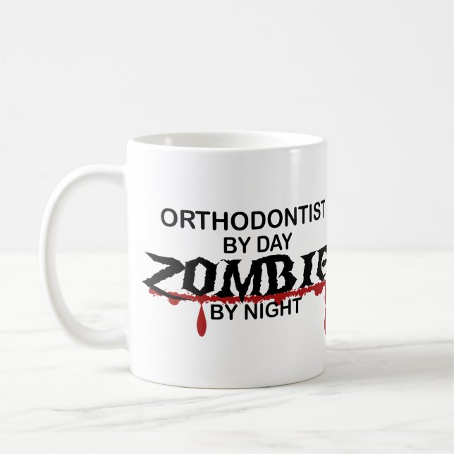 Caneca De Café Zombi do Orthodontist (Esquerda)