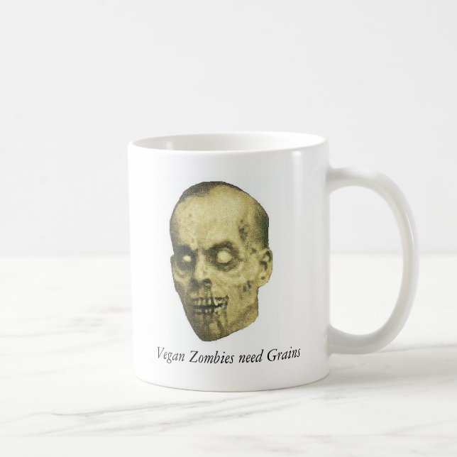 Caneca De Café Zombi do Vegan (Direita)