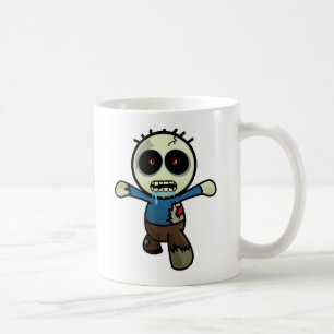 Caneca De Café Zombi pequeno bonito dos desenhos animados