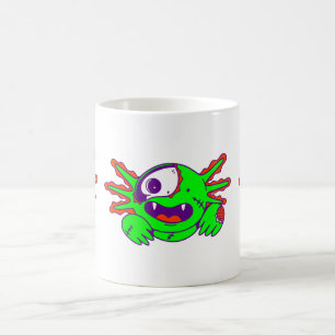 Caneca De Café zombie animal axolotl halloween assustadora