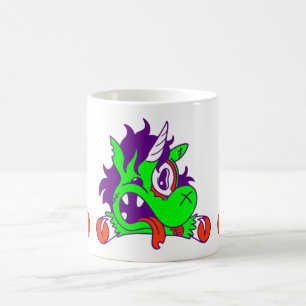 Caneca De Café zombie animal unicorn halloween assustadora