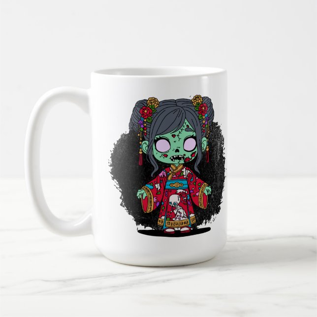 Caneca De Café Zombie Chinês Bonito (Esquerda)