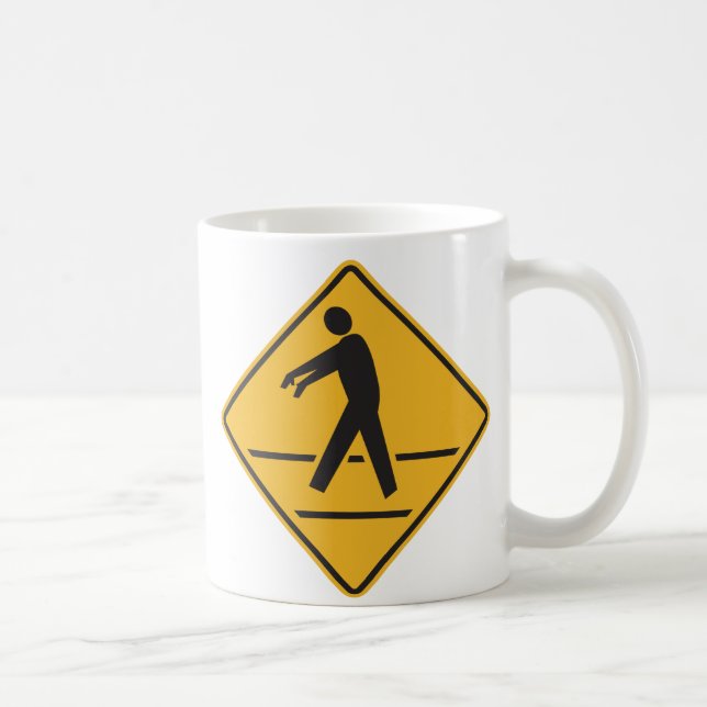 Caneca De Café Zombie Crossing Mug (Direita)