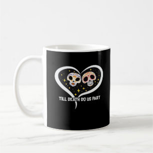 Caneca De Café Zombie Em Graveyard - Até Que A Morte Nos Faça Par