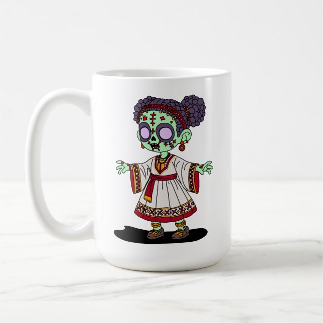 Caneca De Café Zombie etíope-cuta (Esquerda)