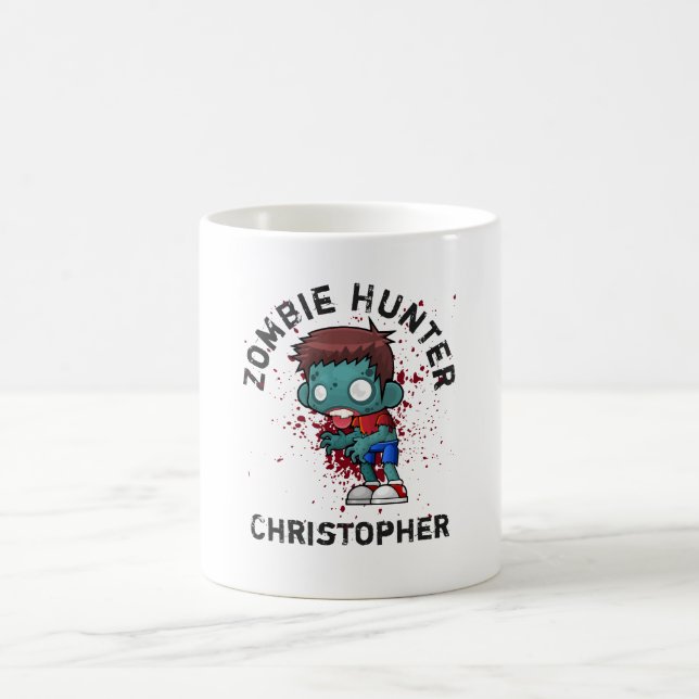 Caneca De Café Zombie Hunter com Splatter Legal (Centro)