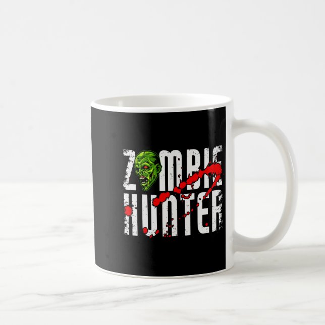 Caneca De Café Zombie Hunter _ Halloween Apparel Funny Halloween  (Direita)