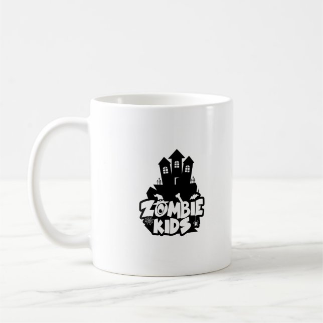 Caneca De Café Zombie Kids assombrados casa (Esquerda)
