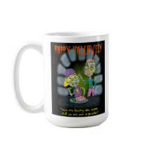 Zombie, mãe e filho, Halloween Mug