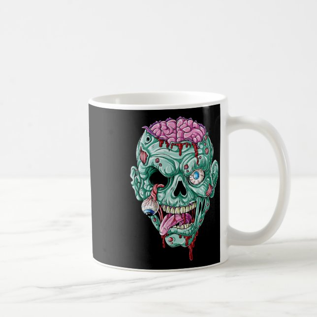 Caneca De Café Zombie Roel Brain Halloween Boys Men Women S (Direita)