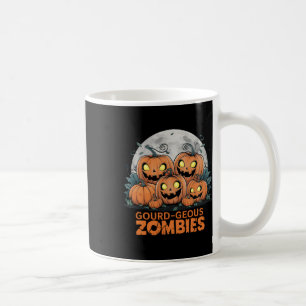 Caneca De Café Zombies Gourd Zombies Spooky Zombie Pumpkins Engra