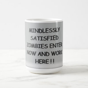 Caneca De Café Zombies Satisfeitos Inclinadamente Mug de Café