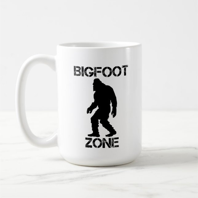 Caneca De Café Zona Bigfoot Engraçado (Esquerda)