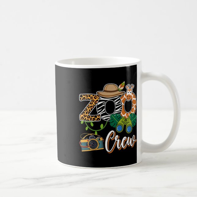 Caneca De Café Zoo Giraffe Crew Safari Animal Zoo Crianças Fie (Direita)