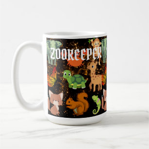 Caneca De Café Zookeeper Safari Animais Selvagens da savana afric