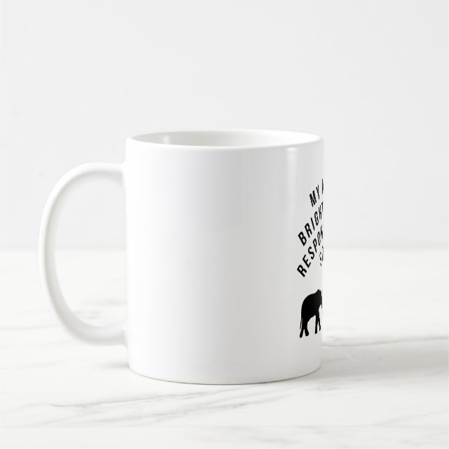 Caneca De Café Zookeeper & Vet Humor "Meu Animal Está Brilhante (Esquerda)